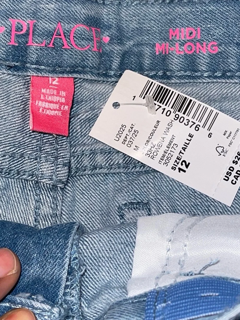 The Children's Place Blue Denim Frayed Hem Shorts
